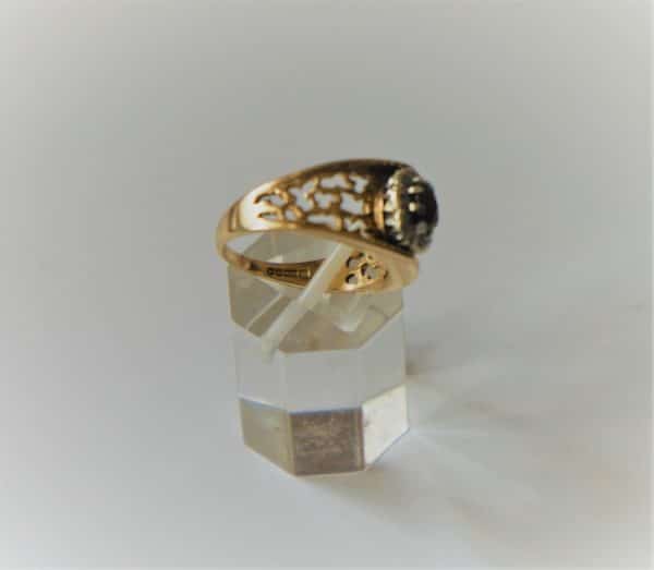 SALE – Vintage 9ct Ornate Gold Garnet & Diamond Ring – Boxed – FREE UK Postage Vintage Gold Gem Set Rings Antique Bracelets 5