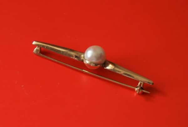 SALE – Vintage Gold Cultured Pearl Bar Brooch Boxed – Inc FREE UK Postage Gold Boxed Jewellery Antique Bracelets 7