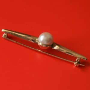 SALE – Vintage Gold Cultured Pearl Bar Brooch Boxed – Inc FREE UK Postage Gold Boxed Jewellery Antique Bracelets