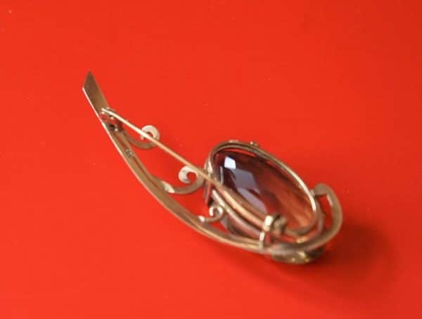 Vintage Large Gold Citrine Brooch - Boxed - FREE UK Postage - Image 3