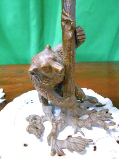 Fine pair of 19th century Black forest Bronze bear candlesticks - Image 11