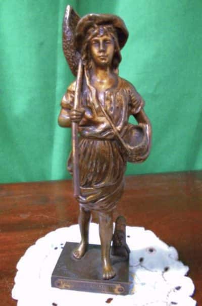 Fine 19th century Bronze figure of farmer boy 19th century Bronzes Silver Metals 3