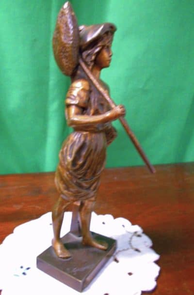 Fine 19th century Bronze figure of farmer boy - Image 2