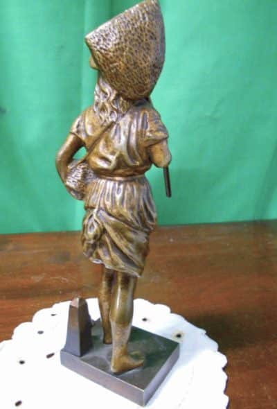 Fine 19th century Bronze figure of farmer boy 19th century Bronzes Silver Metals 5