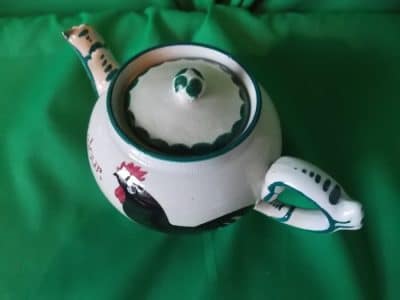 Scottish Wemyss black cockerel tea pot. ceramics Antique Ceramics 6