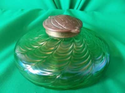 Loetz Iridescent desk top Inkwell Antiques Scotland Antique Art 5