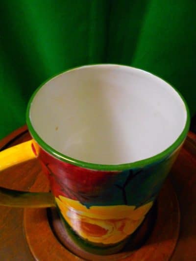 Scottish Wemyss tankard. Yellow roses - Image 3