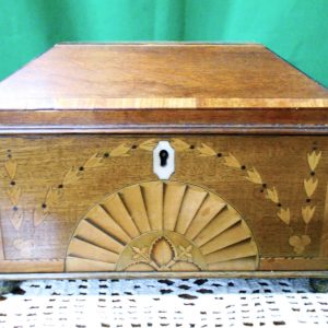 George III inlaid mahogany caddy Antiques Scotland Miscellaneous
