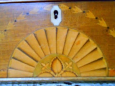 George III inlaid mahogany caddy - Image 2