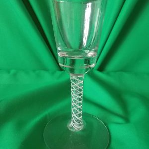 Victorian Double Airtwist Port Glass Airtwist Antique Furniture