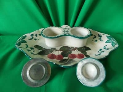 Wemyss inkwell set (cherries) Antiques Scotland Antique Ceramics 4