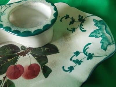 Wemyss inkwell set (cherries) Antiques Scotland Antique Ceramics 7