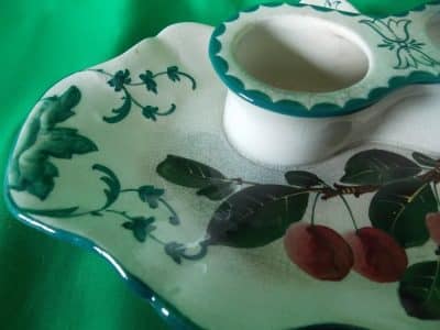Wemyss inkwell set (cherries) Antiques Scotland Antique Ceramics 6
