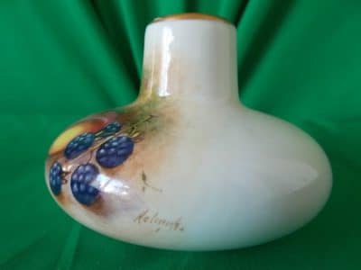 SOLD Worcester Fallen Fruits squat vase Antiques Scotland Antique Ceramics 6