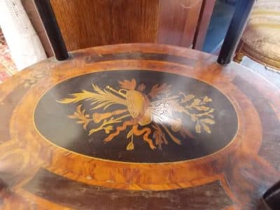 SOLD Edwardian marquetry three tyre occasional table inlaid Antique Tables 5