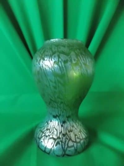 Loetz Papillion creta bulbous vase Antiques Scotland Collectors Glass 4