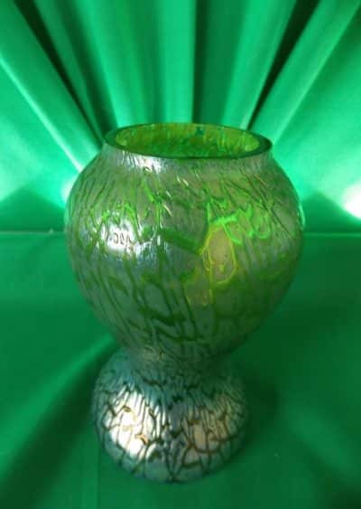 Loetz Papillion creta bulbous vase Antiques Scotland Collectors Glass 7