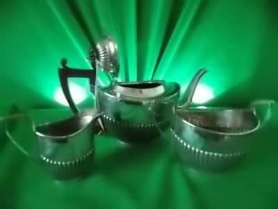 SOLD Solid silver three pc tea set