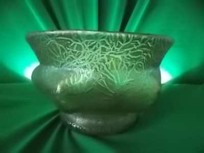 Loetz Papillion creta candia Fruit Bowl Antiques Scotland Collectors Glass 4