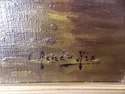SOLD Charles Edmond Rene His large oil on canvas - Image 3