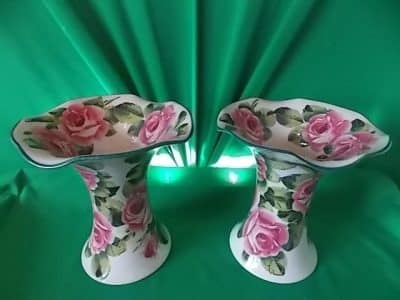 Pair Scottish Wemyss Lady Eva Vases ceramics Antique Ceramics 3