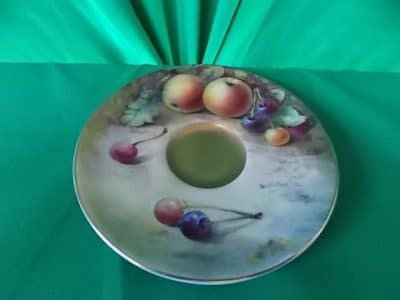 SOLD Worcester fruits miniture cup & saucer. Signed W H Austin 1921 - Image 2