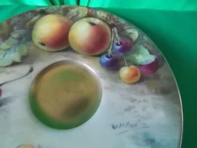 SOLD Worcester fruits miniture cup & saucer. Signed W H Austin 1921 - Image 3