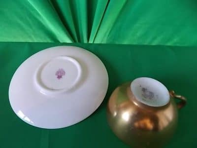 SOLD Worcester fruits miniture cup & saucer. Signed W H Austin 1921 - Image 5