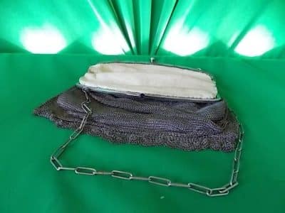SOLD Edwardian Alpacca chain purse bag