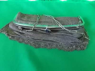 SOLD Edwardian Alpacca chain purse bag - Image 3