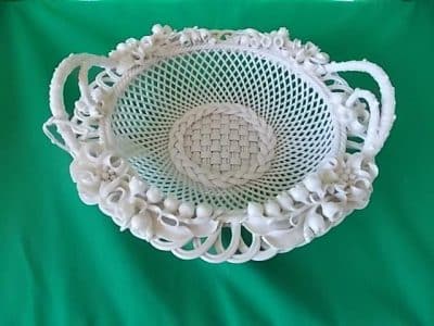 SOLD A Fine Large Belleek Basket Antiques Scotland Antique Ceramics 4
