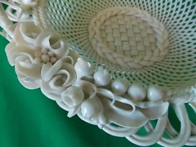 SOLD A Fine Large Belleek Basket - Image 4