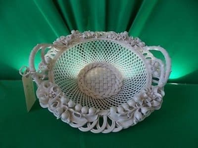 SOLD A Fine Large Belleek Basket Antiques Scotland Antique Ceramics 7