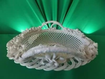 SOLD A Fine Large Belleek Basket Antiques Scotland Antique Ceramics 9