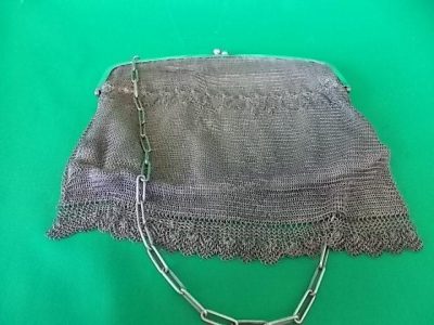 SOLD Edwardian Alpacca chain purse bag - Image 5