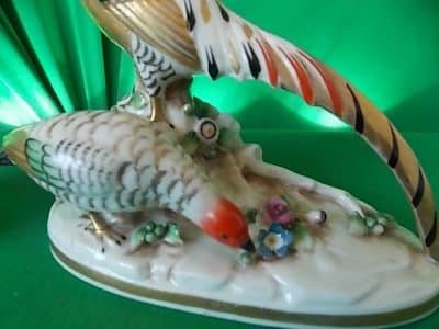 Pr of Samson Golden pheasants. ceramics Antique Ceramics 5