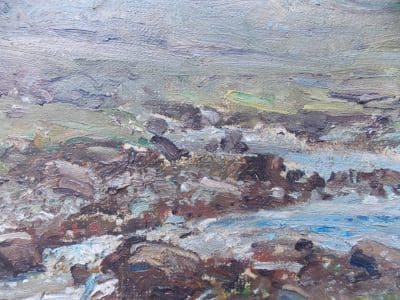 SOLD HERBERT F ROYLE (Scottish 1870 -1958), SGURR NAN GILLEAN, SKYE oil on canvas board - Image 3