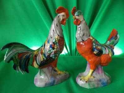 SOLD Pr of Victorian Samson Chickens Antiques Scotland Antique Ceramics 10