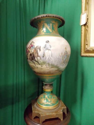 SOLD Huge early 19th century Sevres porclain and bronze Napoleon vase 19th century Antique Ceramics 12