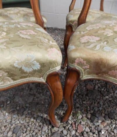 SOLD Set six Victorian walnut dining chairs Balloonback Antique Chairs 6