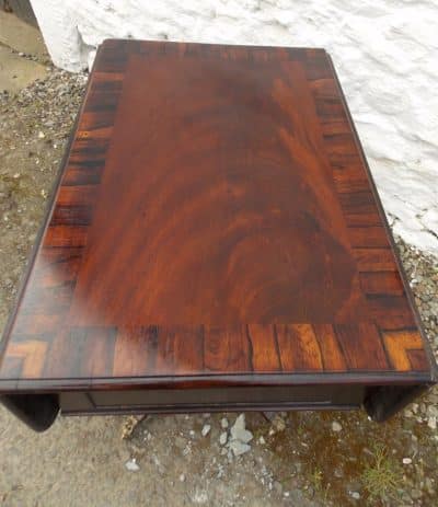 SOLD Georgian mahogany and rosewood pembroke table (Circa1800) - Image 4