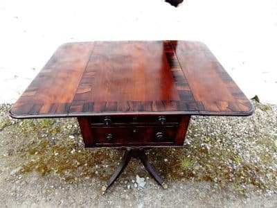 SOLD Georgian mahogany and rosewood pembroke table (Circa1800) - Image 5