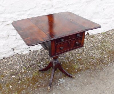 SOLD Georgian mahogany and rosewood pembroke table (Circa1800) - Image 9