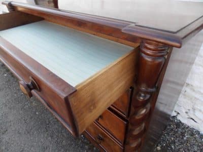 SOLD Victorian barley twist mahogany chest four drawers - Image 5