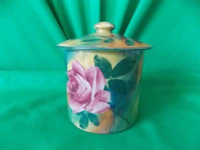 Scottish Wemyss Lidded Jam Pot (Jazzy pattern)