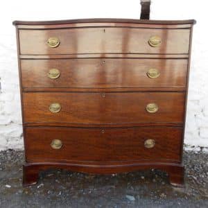 Georgian serpentine plum pudding mahogany chest of drawers Antique chest of drawers Glasgow Antique Chest Of Drawers
