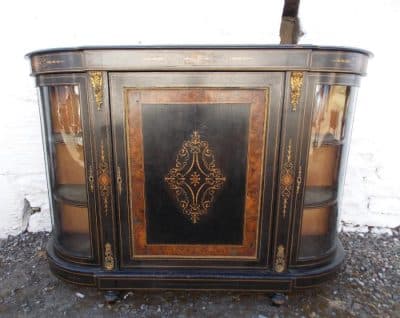 SOLD Victorian Ebonised Credenza cabinet