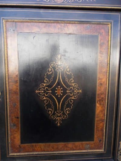 SOLD Victorian Ebonised Credenza cabinet - Image 5