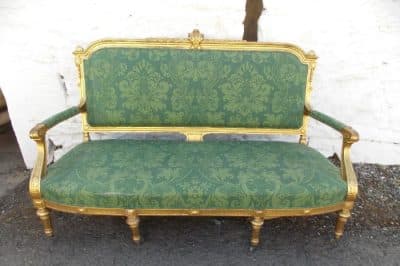 19th cent French carved giltwood sofa
