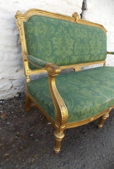 19th cent French carved giltwood sofa - Image 2